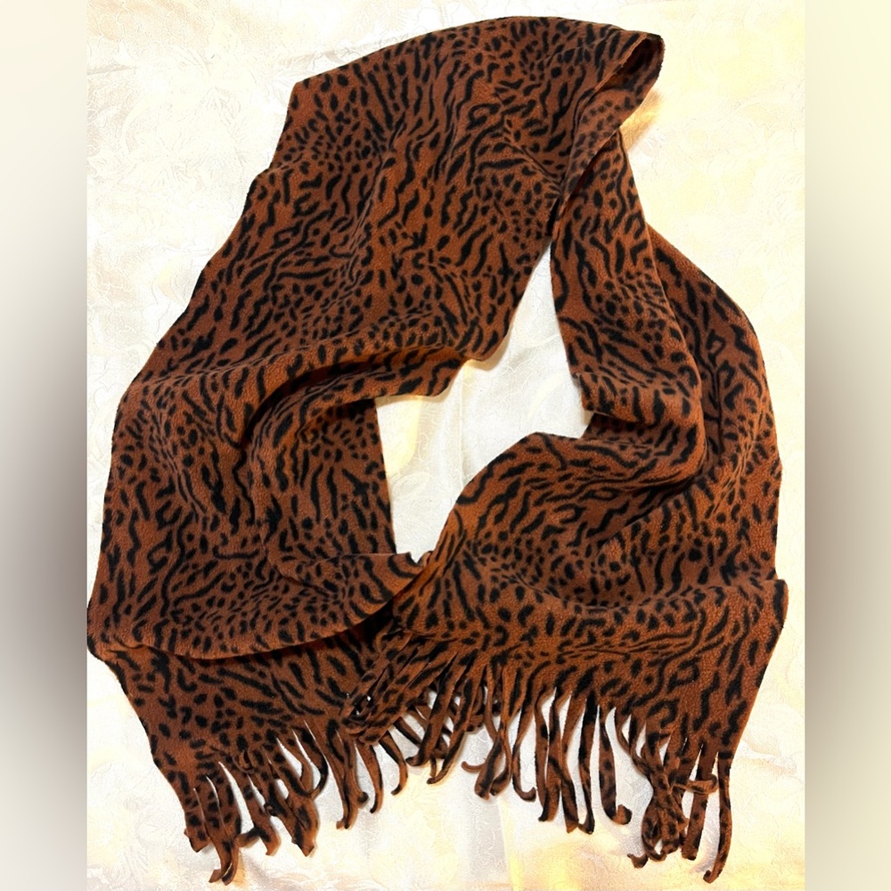 Leopard Print Winter Scarf
